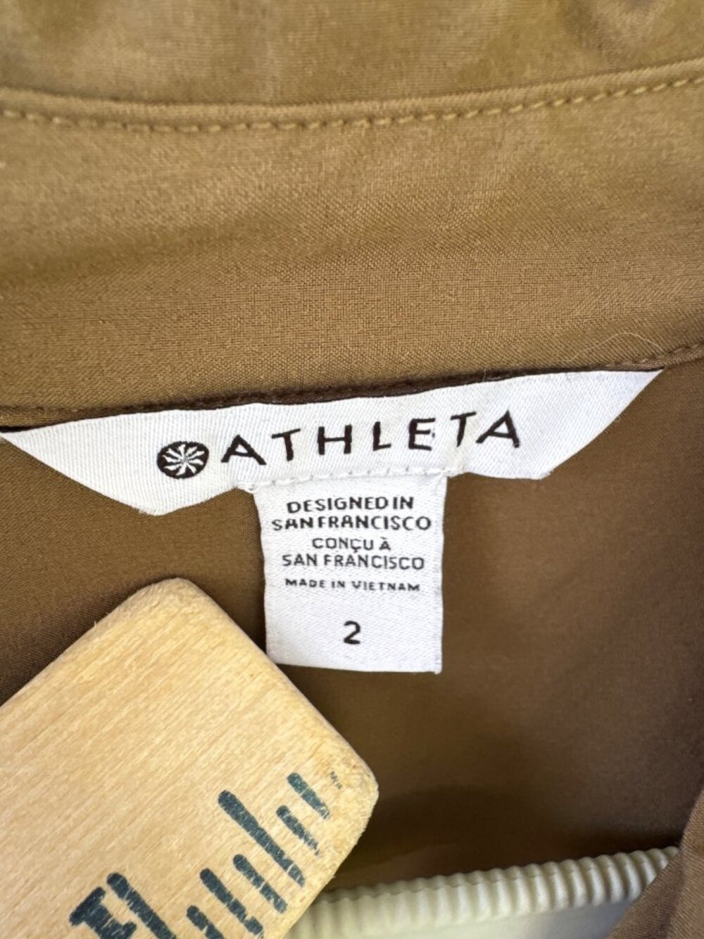 Athleta Brooklyn Wide Leg Jumpsuit Olive Green Sleeveless Mock Neck Utility Sz 2 - Picture 6 of 13